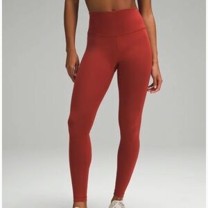 Lululemon Athletica Red High-Waisted Leggings